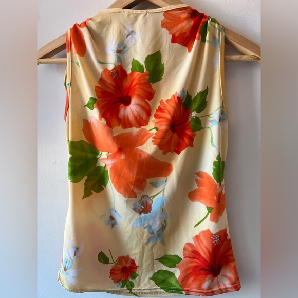 Vintage Dynamite Floral Tie Sleeve Tank Top S - Picture 8 of 11